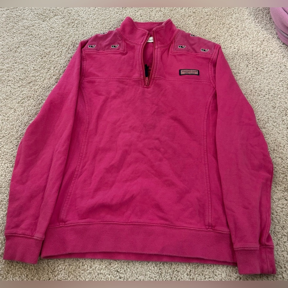 Vineyard Vines pink quarter zip size xs